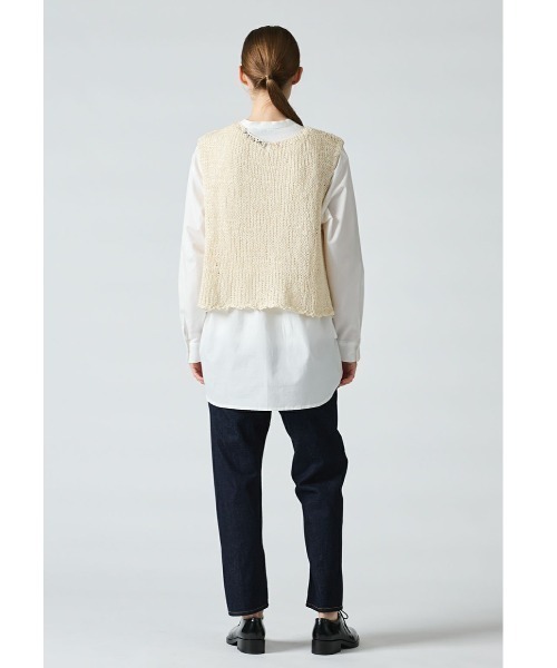 mizuiroind（ミズイロインド）の「mizuiro ind ショートベスト（ベスト・レディース・ブラック/ベージュ/アイボリー・FREE）」の18枚目の写真