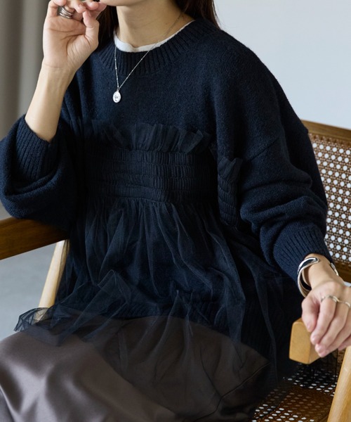 25ss 良品 TAAKK ウォールペーパー チュール トップス ブラック 系 25ss 良品 TAAKK ウォールペーパー チュール トップス ブラック 系