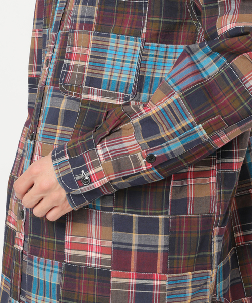 JOURNAL STANDARD(ジャーナルスタンダード)の「マドラスパッチワーク ファットシルエット ボタンダウンシャツ(シャツ/ブラウス・メンズ・ネイビー/レッド/ベージュ・SMALL/LARGE/MEDIUM)」の19枚目の写真
