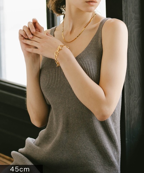 Ops.（オプス）の「ネックレス ゴールド レディース シルバー925 チェーンネックレス 【Iter イーテル】（ネックレス・レディース・イエローゴールド/シルバー・40cm/45cm）」の10枚目の写真