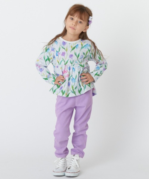 HAKKA KIDS（ハッカキッズ）の「いちごアップリケストレッチカットツイルパンツ（その他パンツ・キッズ・ピンク/パープル/ネイビー/サックスブルー・100cm/110cm/120cm/130cm）」の12枚目の写真