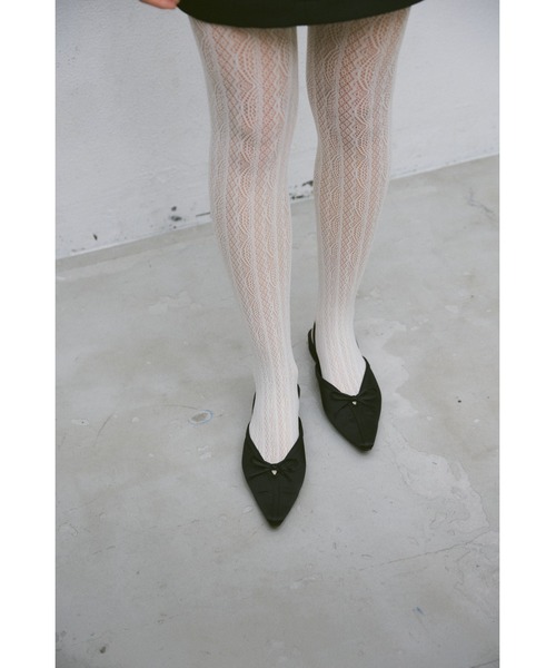 un/neu（アンノイ）の「レースタイツ  / デザインシアーレースタイツ（タイツ/ストッキング・レディース・チャコールグレー/ホワイト・FREE）」の10枚目の写真