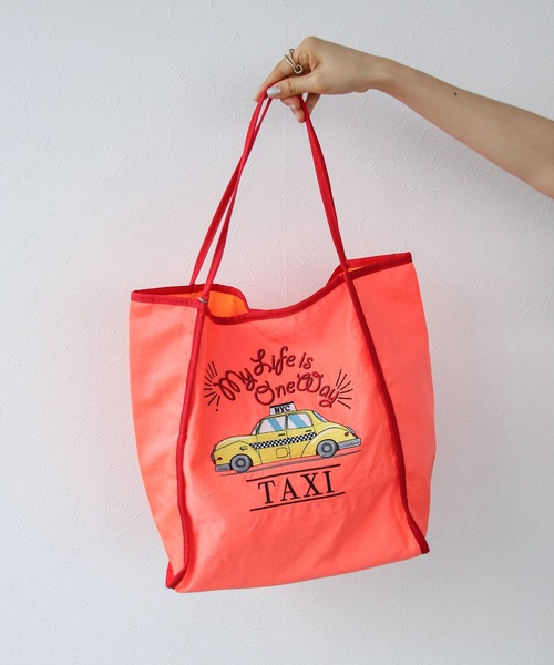 Cepica（セピカ）の「刺繍ナイロントート（トートバッグ・レディース・オレンジ/アイボリー/グリーン/ライトベージュ/ライトグレー・FREE）」の5枚目の写真