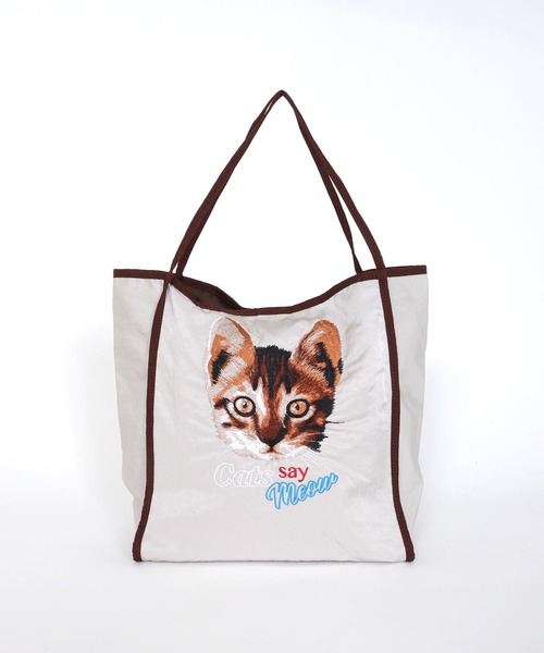 Cepica（セピカ）の「刺繍ナイロントート（トートバッグ・レディース・オレンジ/アイボリー/グリーン/ライトベージュ/ライトグレー・FREE）」の12枚目の写真