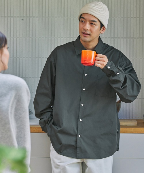 美品　BRIEFING ブラック 長袖シャツ M マルチファンクショナルファブリック ビッグシルエット アソート