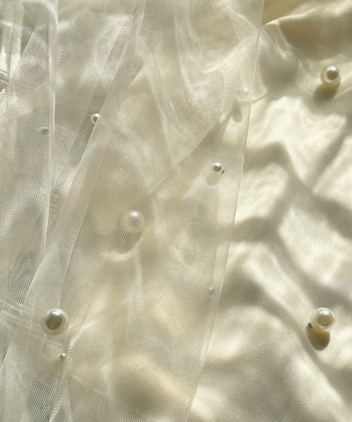 one way(ワンウェイ)の「パールまみれチュールシアーブラウス(シャツ/ブラウス・レディース・ホワイト/ブラック/ピンク・FREE)」の11枚目の写真