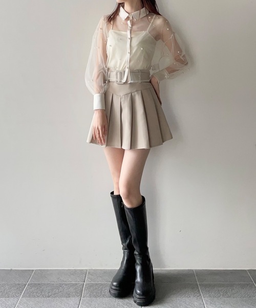 one way(ワンウェイ)の「パールまみれチュールシアーブラウス(シャツ/ブラウス・レディース・ホワイト/ブラック/ピンク・FREE)」の15枚目の写真