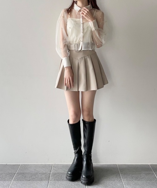 one way(ワンウェイ)の「パールまみれチュールシアーブラウス(シャツ/ブラウス・レディース・ホワイト/ブラック/ピンク・FREE)」の16枚目の写真