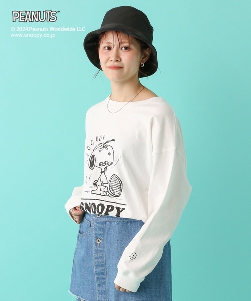 LEPSIM（レプシィム）の「【PEANUTS】プリントロンT　101898（Tシャツ/カットソー・レディース・ブルー/チャコールグレー/グレー/ホワイト・FREE）」の13枚目の写真