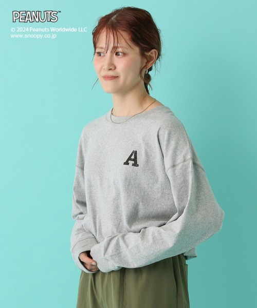 LEPSIM（レプシィム）の「【PEANUTS】プリントロンT　101898（Tシャツ/カットソー・レディース・ブルー/チャコールグレー/グレー/ホワイト・FREE）」の17枚目の写真