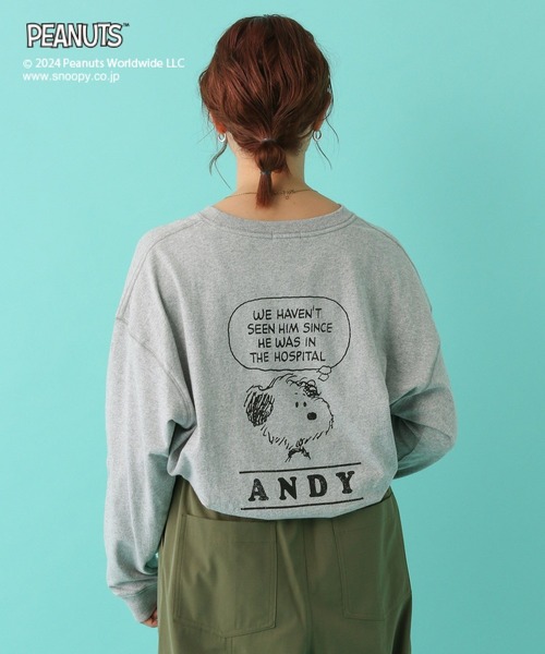 LEPSIM（レプシィム）の「【PEANUTS】プリントロンT　101898（Tシャツ/カットソー・レディース・ブルー/チャコールグレー/グレー/ホワイト・FREE）」の22枚目の写真