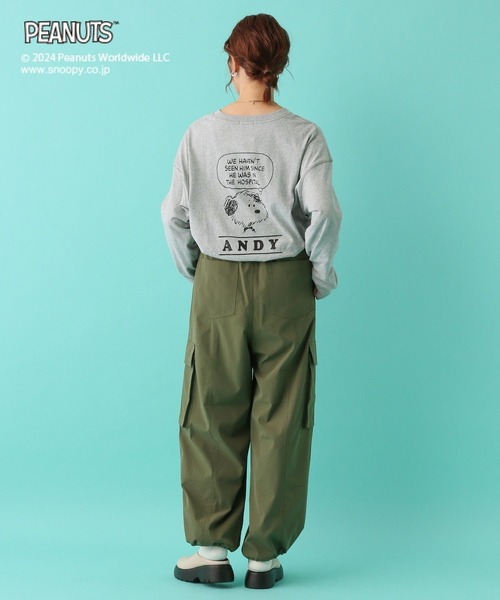 LEPSIM（レプシィム）の「【PEANUTS】プリントロンT　101898（Tシャツ/カットソー・レディース・ブルー/チャコールグレー/グレー/ホワイト・FREE）」の9枚目の写真