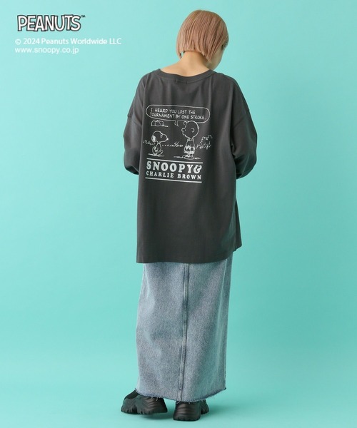 LEPSIM（レプシィム）の「【PEANUTS】プリントロンT　101898（Tシャツ/カットソー・レディース・ブルー/チャコールグレー/グレー/ホワイト・FREE）」の15枚目の写真