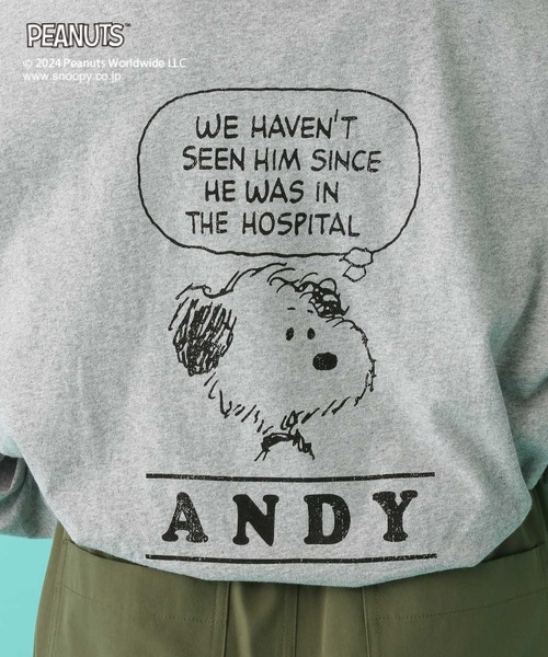 LEPSIM（レプシィム）の「【PEANUTS】プリントロンT　101898（Tシャツ/カットソー・レディース・ブルー/チャコールグレー/グレー/ホワイト・FREE）」の14枚目の写真