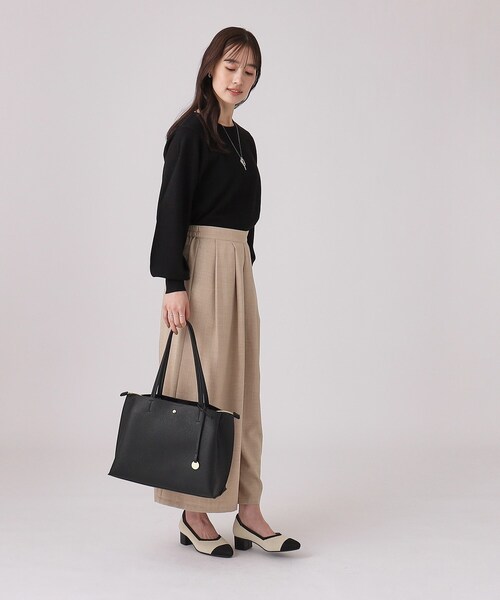 SHOO・LA・RUE（シューラルー）の「◆【軽量／A4】通勤通学にも ふわっと軽いトートバッグ（トートバッグ・レディース・ベージュ系4/グレー/ブラック・00）」の11枚目の写真