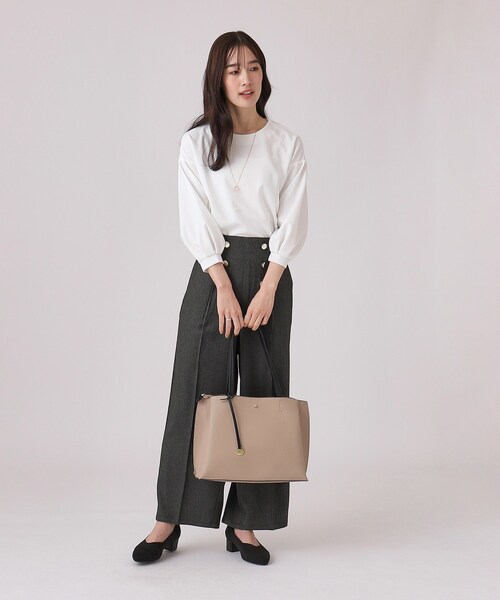 SHOO・LA・RUE（シューラルー）の「◆【軽量／A4】通勤通学にも ふわっと軽いトートバッグ（トートバッグ・レディース・ベージュ系4/グレー/ブラック・00）」の9枚目の写真