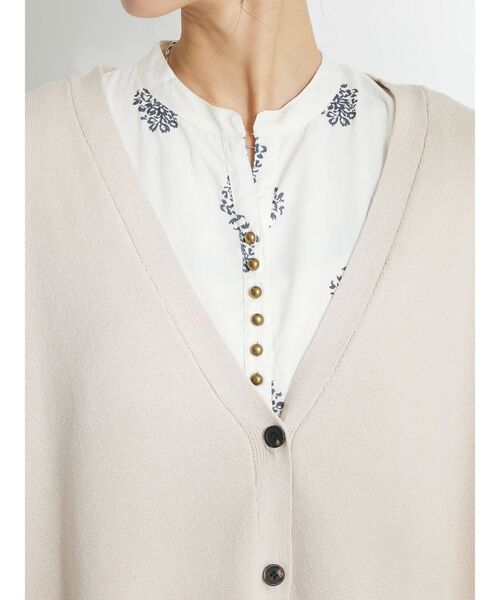 CRAFT STANDARD BOUTIQUE（クラフトスタンダードブティック）の「VネックBIGシルエットカーディガン（カーディガン/ボレロ・レディース・グレー/アイボリー/ブラック/レッド・FREE）」の12枚目の写真