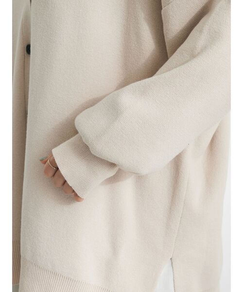 CRAFT STANDARD BOUTIQUE（クラフトスタンダードブティック）の「VネックBIGシルエットカーディガン（カーディガン/ボレロ・レディース・グレー/アイボリー/ブラック/レッド・FREE）」の13枚目の写真