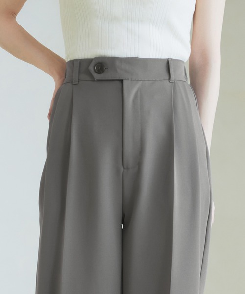 CHAN ME（チャンミ）の「ツータックワイドスラックス（スラックス・レディース・グレー/ピンク/カーキ/ブラック・X-LARGE/LARGE/MEDIUM/SMALL）」の14枚目の写真