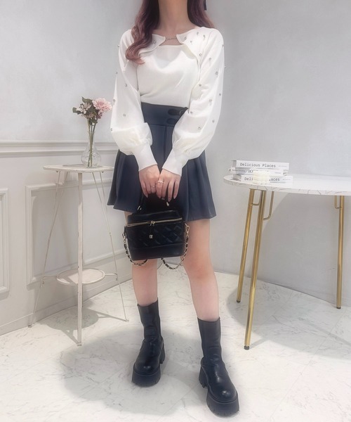 apres jour（アプレジュール）の「フロントオープンビジューニット【ZOZOTOWN限定アイテム】（ニット/セーター・レディース・ピンク/アイボリー/ラベンダー・X-LARGE/フリー）」の12枚目の写真