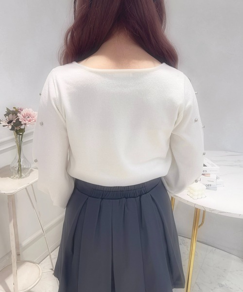 apres jour（アプレジュール）の「フロントオープンビジューニット【ZOZOTOWN限定アイテム】（ニット/セーター・レディース・ピンク/アイボリー/ラベンダー・X-LARGE/フリー）」の8枚目の写真