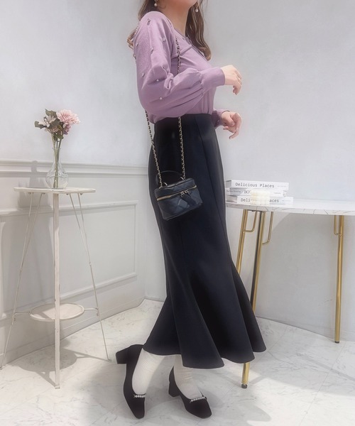 apres jour（アプレジュール）の「フロントオープンビジューニット【ZOZOTOWN限定アイテム】（ニット/セーター・レディース・ピンク/アイボリー/ラベンダー・X-LARGE/フリー）」の19枚目の写真