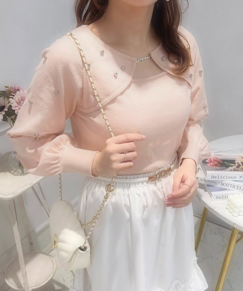 apres jour（アプレジュール）の「フロントオープンビジューニット【ZOZOTOWN限定アイテム】（ニット/セーター・レディース・ピンク/アイボリー/ラベンダー・X-LARGE/フリー）」の20枚目の写真