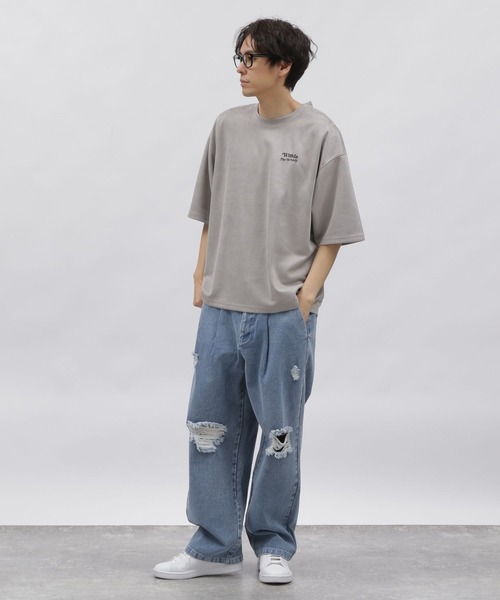 LAKOLE(ラコレ)の「加工デニムパンツ / 991908(デニムパンツ・メンズ・サックスブルー/カーキ/ライトブルー・MEDIUM/LARGE)」の6枚目の写真