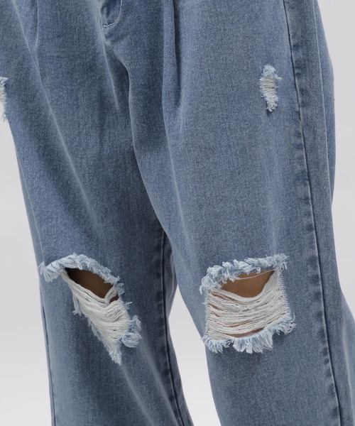 LAKOLE(ラコレ)の「加工デニムパンツ / 991908(デニムパンツ・メンズ・サックスブルー/カーキ/ライトブルー・MEDIUM/LARGE)」の22枚目の写真