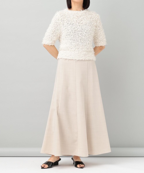 A part by（アパートバイ）の「テープフェザープルオーバー_半袖（ニット/セーター・レディース・ブラック/アイボリー・FREE）」の16枚目の写真