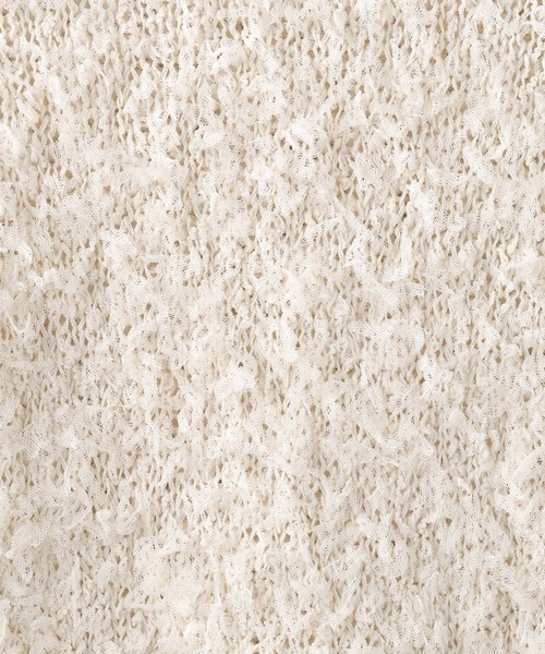 A part by（アパートバイ）の「テープフェザープルオーバー_半袖（ニット/セーター・レディース・ブラック/アイボリー・FREE）」の4枚目の写真