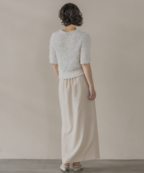 A part by（アパートバイ）の「テープフェザープルオーバー_半袖（ニット/セーター・レディース・ブラック/アイボリー・FREE）」の22枚目の写真