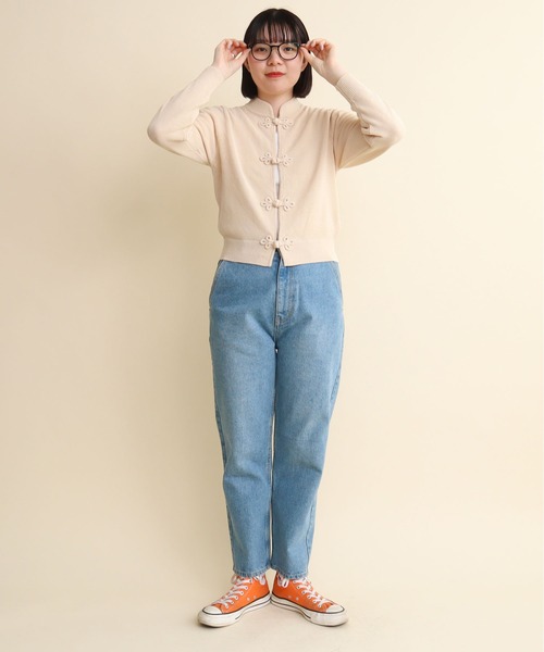 I am I in fact...(アイアムアイインファクト)の「C/Ny 華釦 カーディガン 2024(カーディガン/ボレロ・レディース・ベージュ/ブラック・FREE)」の20枚目の写真