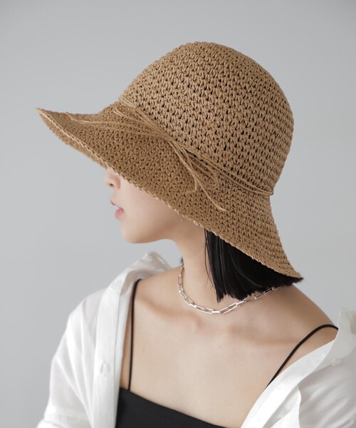 FREE'S MART（フリーズマート）の「雑材ハット（ハット・レディース・ベージュ/ブラウン・ﾌﾘ-）」の8枚目の写真