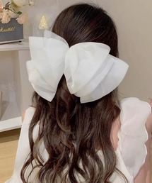 SHEPP | ビッグシフォンリボンヘアクリップ(バレッタ/ヘアクリップ)