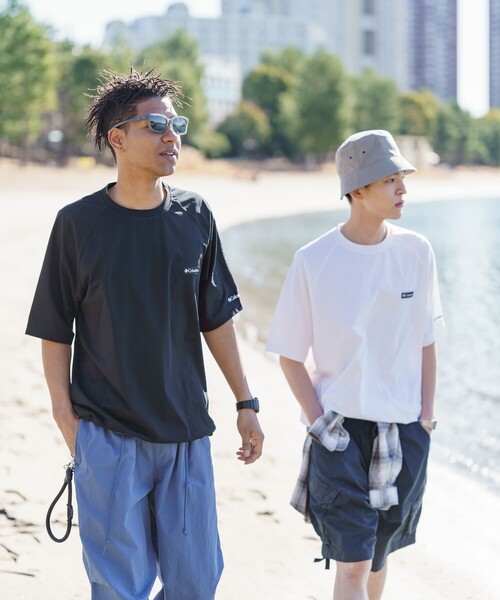 FREAK'S STORE(フリークスストア)の「限定展開 Columbia×FREAK'S STORE/コロンビア 別注 インペリアルパーク ユーティリティー クルーネックTシャツ/ラッシュガード(Tシャツ/カットソー・メンズ・ホワイト/ブラック/グレー・SMALL/MEDIUM/LARGE/X-LARGE)」の19枚目の写真