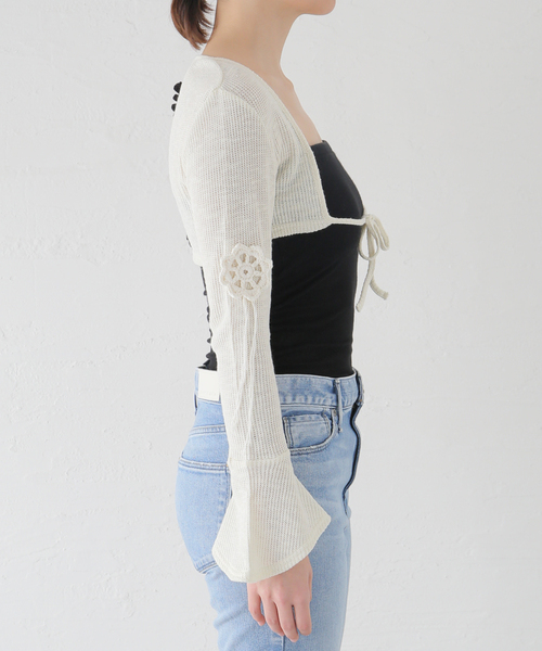 KIJUN SOPHIE Bolero Cardigan アイボリー KIJUN SOPHIE Bolero Cardigan アイボリー Girl's white bolero