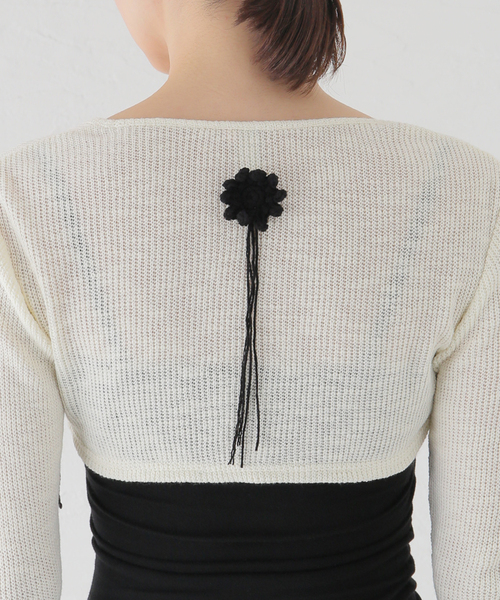 KIJUN SOPHIE Bolero Cardigan アイボリー KIJUN SOPHIE Bolero Cardigan アイボリー