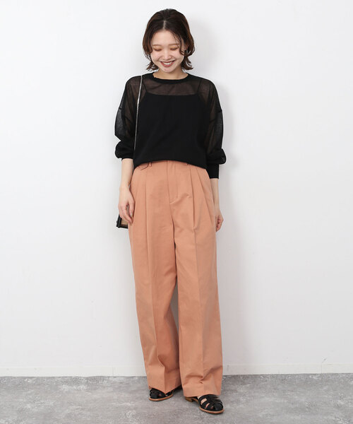 SLOBE IENA(スローブイエナ)の「スラウチージャズライトチノスラックス(チノパンツ・レディース・ベージュ/オレンジ・36/38)」の18枚目の写真