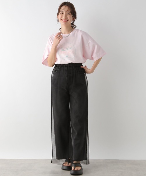 LEPSIM(レプシィム)の「チュールレイヤードパンツ 116428(その他パンツ・レディース・ブラック/ライトグレー・FREE)」の5枚目の写真