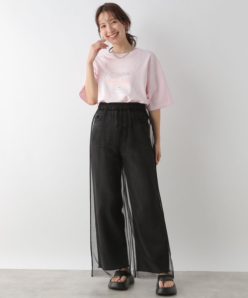 LEPSIM(レプシィム)の「チュールレイヤードパンツ 116428(その他パンツ・レディース・ブラック/ライトグレー・FREE)」の6枚目の写真