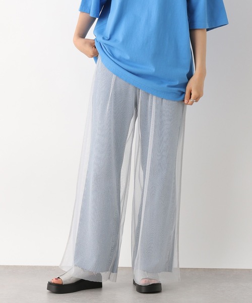 LEPSIM(レプシィム)の「チュールレイヤードパンツ 116428(その他パンツ・レディース・ブラック/ライトグレー・FREE)」の7枚目の写真