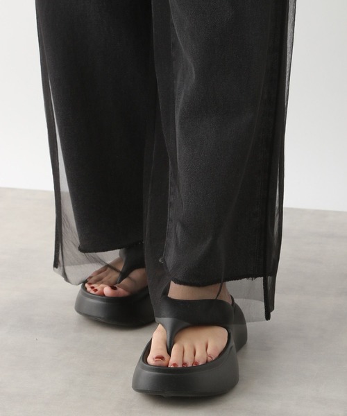LEPSIM(レプシィム)の「チュールレイヤードパンツ 116428(その他パンツ・レディース・ブラック/ライトグレー・FREE)」の12枚目の写真
