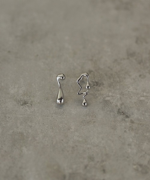bonu.(ボヌ)の「【silver925】アシメデザインピアス(ピアス(両耳用)・レディース・シルバー/ゴールド・FREE)」の1枚目の写真