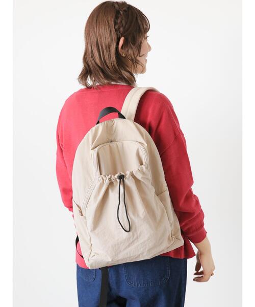 Samansa Mos2（サマンサ モスモス）の「【MOOMIN × SamansaMos2】ドロストリュック（限定カラー グリーン）（ハンドバッグ・レディース・ベージュ/グリーン/ブラック・F）」の4枚目の写真