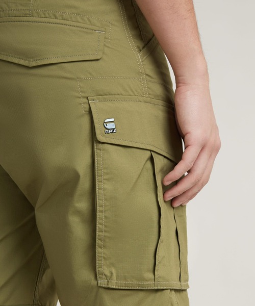 G-STAR(ジースター)の「ROVIC ZIP RELAXED SHORTS/ジップディテールリラックスワイドカーゴショートパンツ(その他パンツ・メンズ・グレー系その他/カーキオリーブ/ベージュ系その他・28inch/30inch/32inch/34inch/33inch/31inch/29inch)」の6枚目の写真