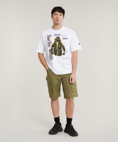 G-STAR(ジースター)の「ROVIC ZIP RELAXED SHORTS/ジップディテールリラックスワイドカーゴショートパンツ(その他パンツ・メンズ・グレー系その他/カーキオリーブ/ベージュ系その他・28inch/30inch/32inch/34inch/33inch/31inch/29inch)」の4枚目の写真