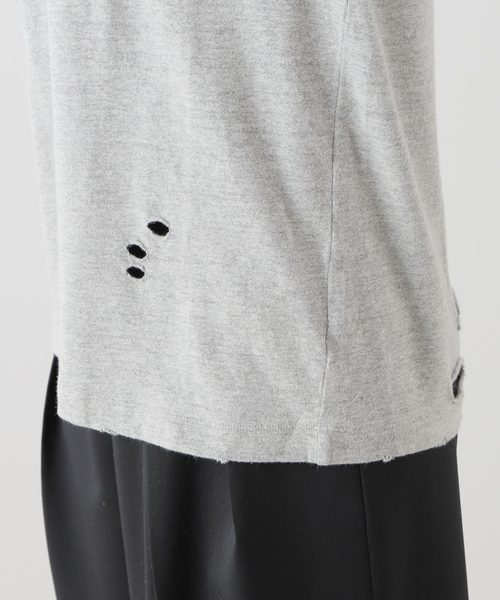 新品タグ付き 24SS フレームワーク エイジング ダメージ Tシャツ 白 FRAMeWORK（フレームワーク）の「【OUT OF FRAMe】エイジング