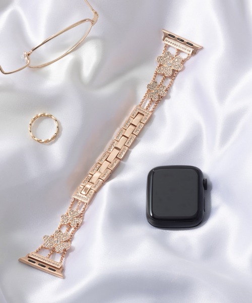 emonique(エモニーク)の「ステンレス製 Apple Watch バンド スマートウォッチバンド【38/40/41/42/44/45/49mm対応】(デジタル腕時計・レディース・プラチナム/ピンクゴールド/ブラック/シルバー・38/42)」の4枚目の写真
