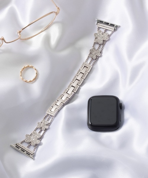 emonique(エモニーク)の「ステンレス製 Apple Watch バンド スマートウォッチバンド【38/40/41/42/44/45/49mm対応】(デジタル腕時計・レディース・プラチナム/ピンクゴールド/ブラック/シルバー・38/42)」の1枚目の写真